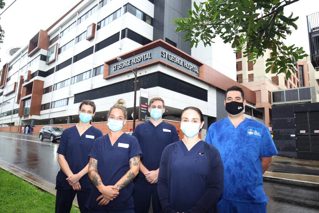 Losing patience: Union members including Samantha Strydom, Shane Slade, Mitch O'Reilly, Emma Roberts and Kimberley Walker take industrial action. Picture: Chris Lane
