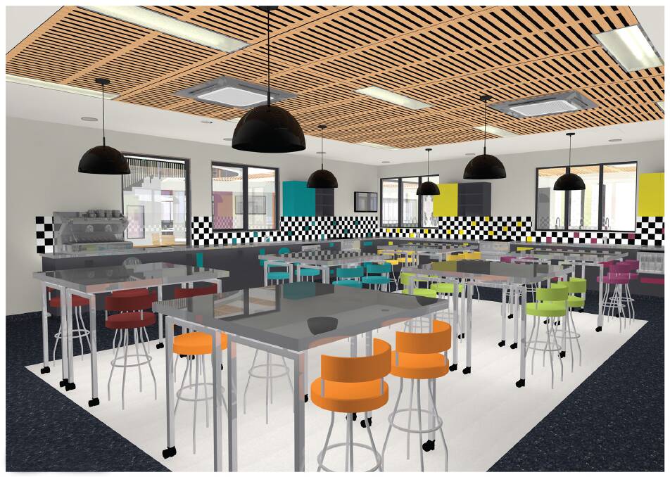 Indoor design: An artist's impression of the interior of a new building at the school.