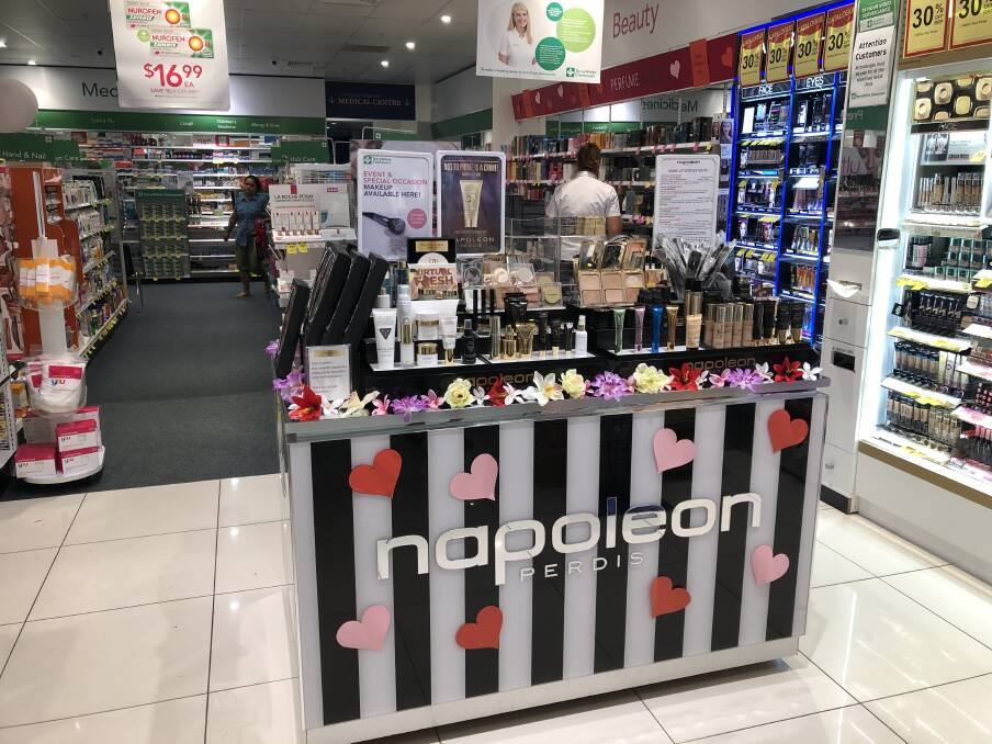 In-demand: While facing an uncertain future, Napoleon Perdis make-up is still up for grabs - though at full-price, at TerryWhite Chemmart, Kogarah.
