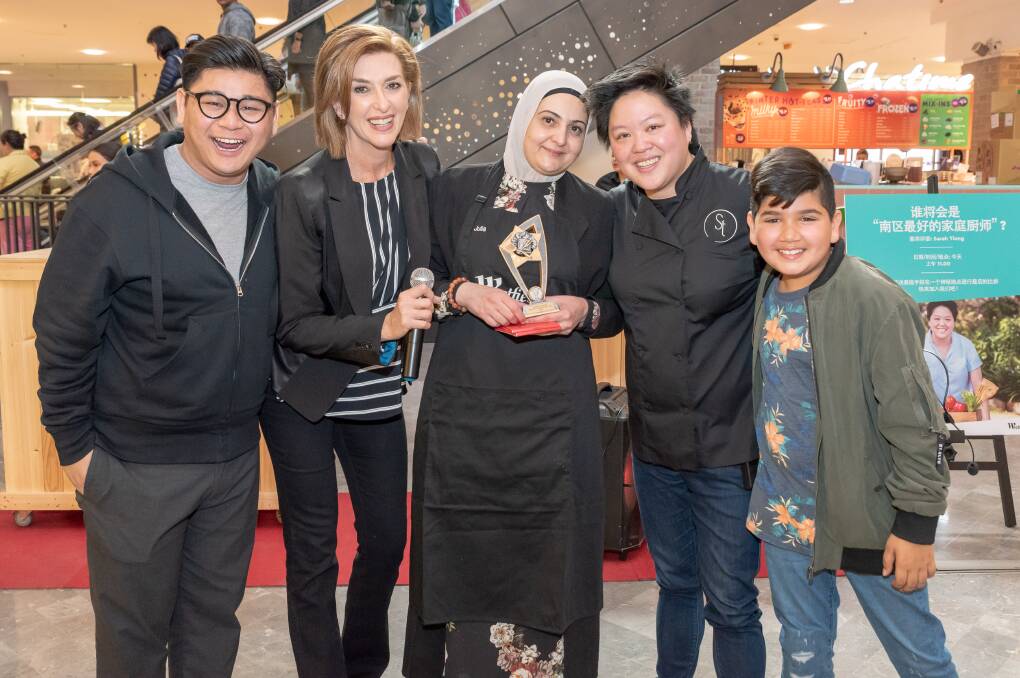 Julia Najjar wins the cooking competition at Westfield Hurstville, with former Masterchef contestant Sarah Tiong there to lend a hand in the kitchen.