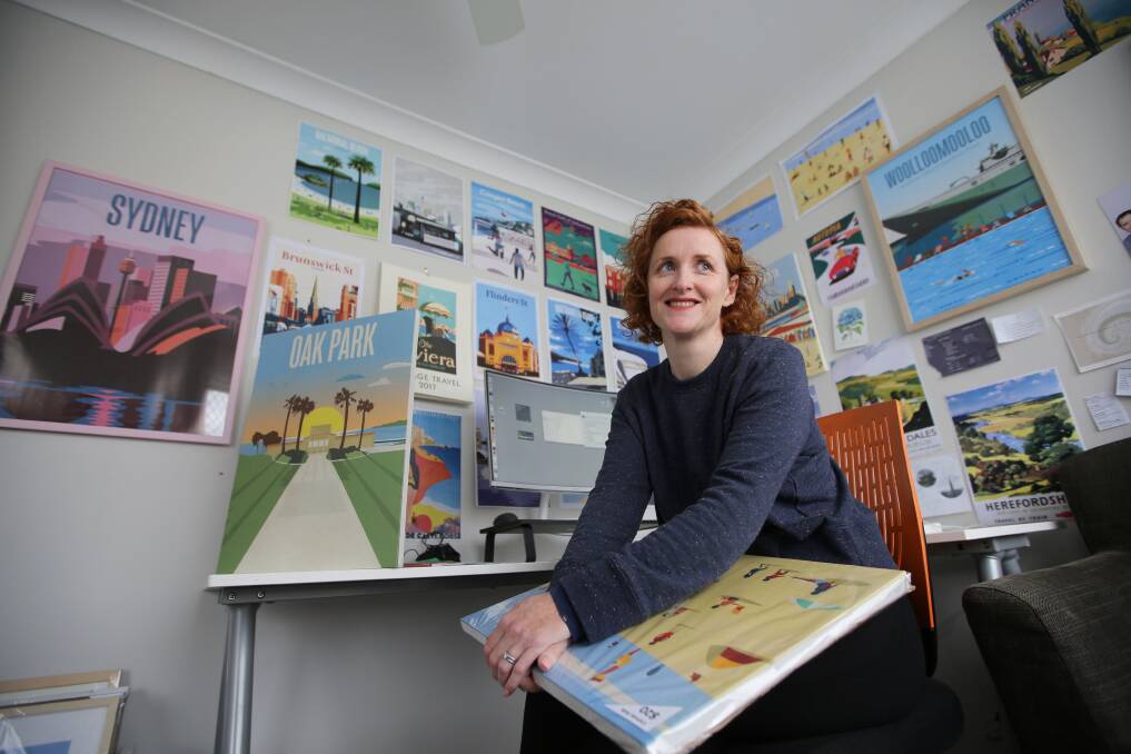 Caringbah illustrator Liza Murphy will feature her work at the art market. Picture: John Veage
