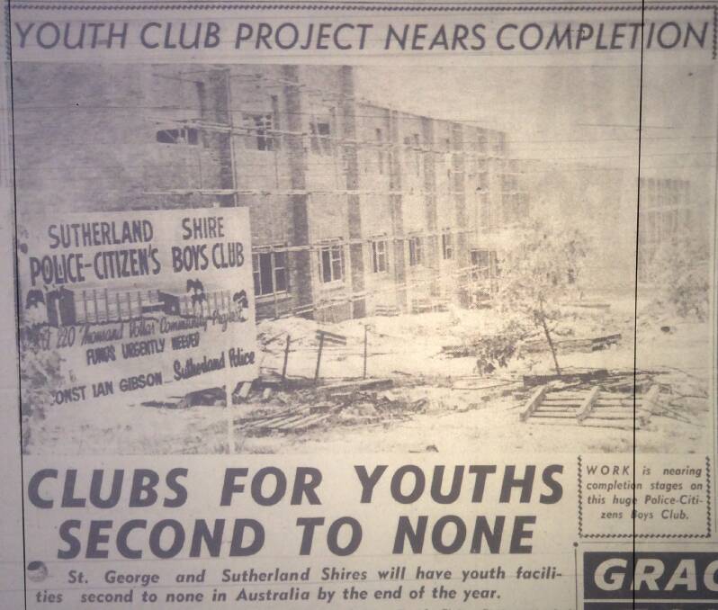 A clipping from the Sutherland Shire Leader ahead of the Sutherland PCYC opening.