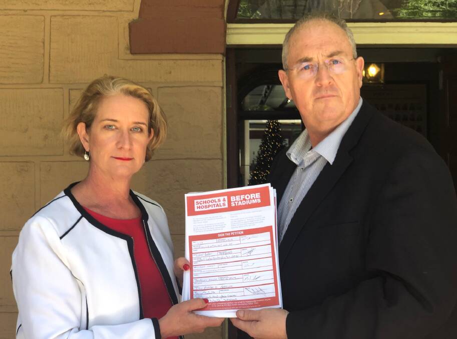 The petition, launched by Labor candidate for Heathcote, Maryanne Stuart, and presented to Shadow Health Minister Walt Secord, cited concerns that Helensburgh was being left without suitable ambulance coverage.