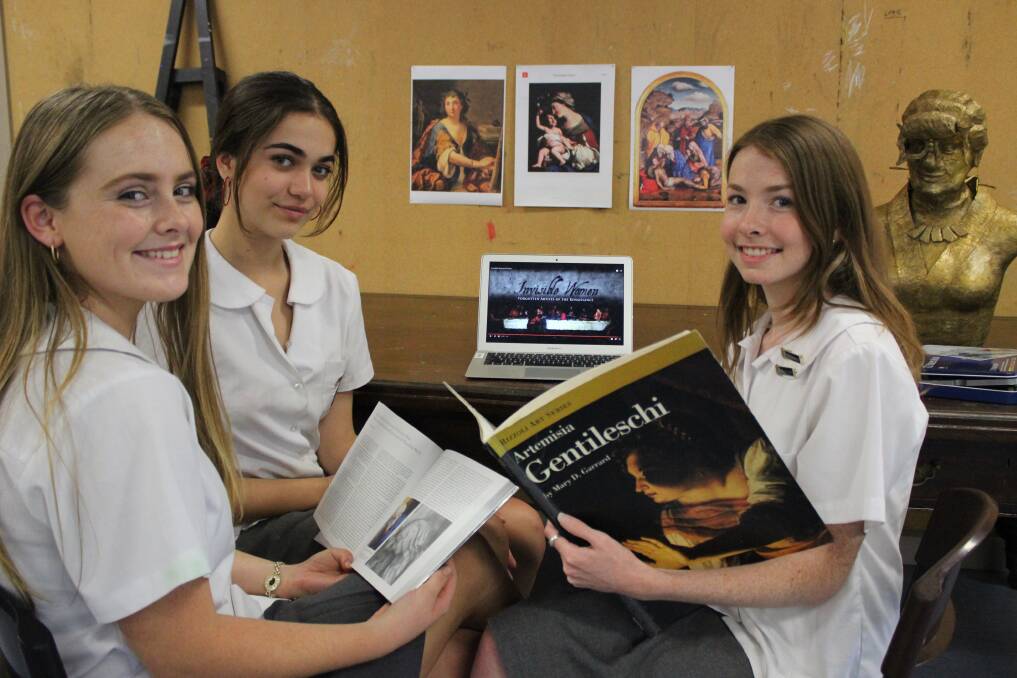 Dusting off valuable contributions: De La Salle Cronulla students have been researching the forgotten histories of women in art. 