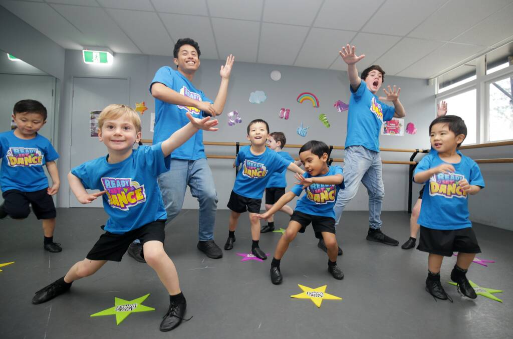 Boys step up: Preschoolers rehearse for Ready, Set, Dance, a program for Nickelodeon Jr. Picture: Chris Lane