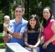 Home: Menai family Luiz and Luana Bon with their children Tomas, four months, and Maria, 10, become Australian citizens on Australia Day. Picture: John Veage