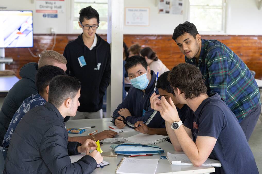 Youth unite: Sylvania High School student Om Karki, pictured far right, was one of several students from St George and Sutherland Shire involved in Youth Parliament in 2022, which marked its 20th anniversary this year.