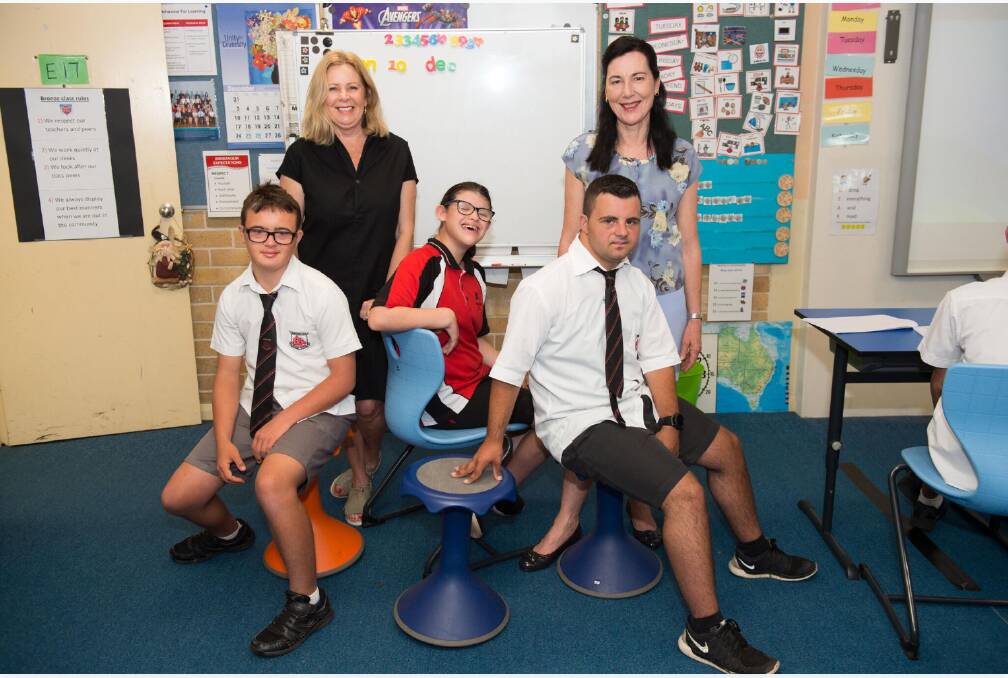 Flexible classroom: Endeavour High School's Special Kids With A Disability -  SKWAD, has new furniture that is improving learning.