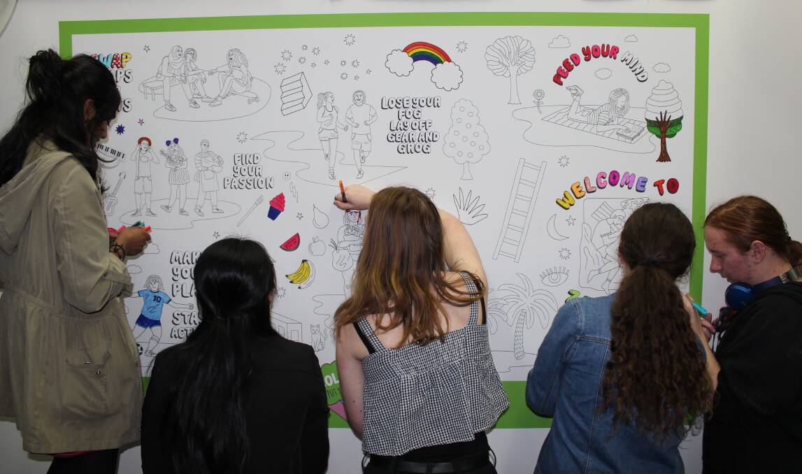 Drawing stronger futures: Young people at headspace Miranda and Hurstville unite on a creative project for national headspace day. It comes as a double celebration, as the organisation is set to receive millions from the government.