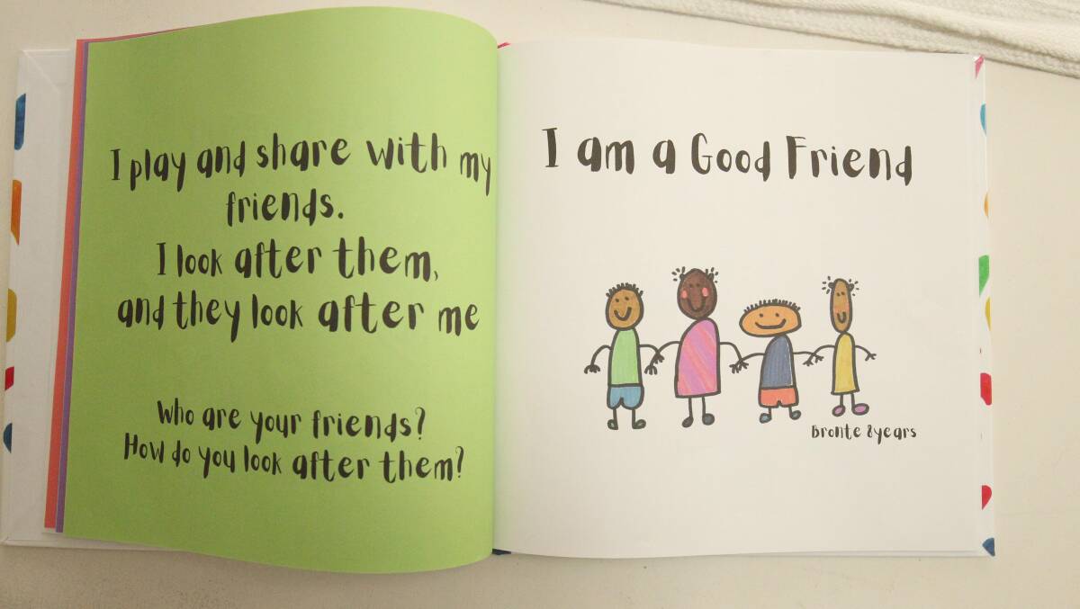 A page from the book, which includes positive affirmations. Picture: Chris Lane