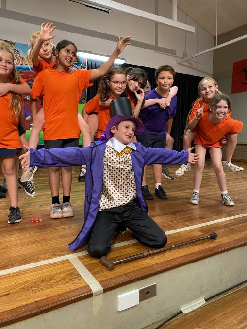 Pupils rehearse their production of Willy Wonka at Murwillumbah East Public School, which was supported by a dance program led by Sutherland Shire dance teacher Amy Tasker. Picture supplied