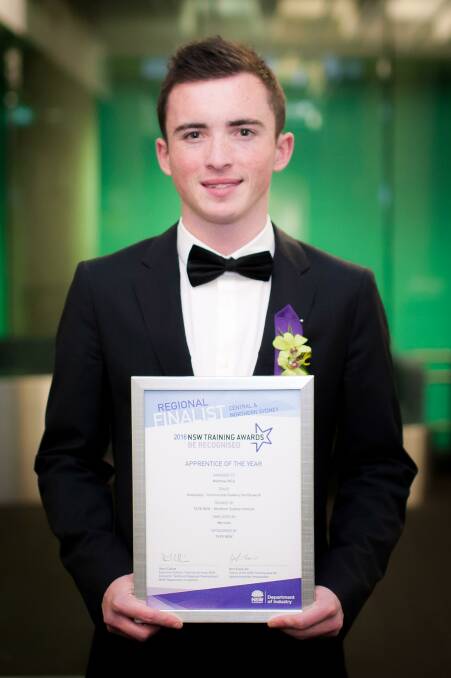 Hospitality goals: Peakhurst's Matthew Wills was recognised for his achievements in commercial cookery.