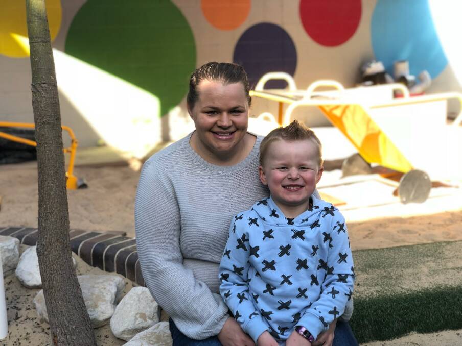 Savings: Sutherland Shire parent Donna Morrison benefits from paying for the hours her son Nate actually attends preschool.