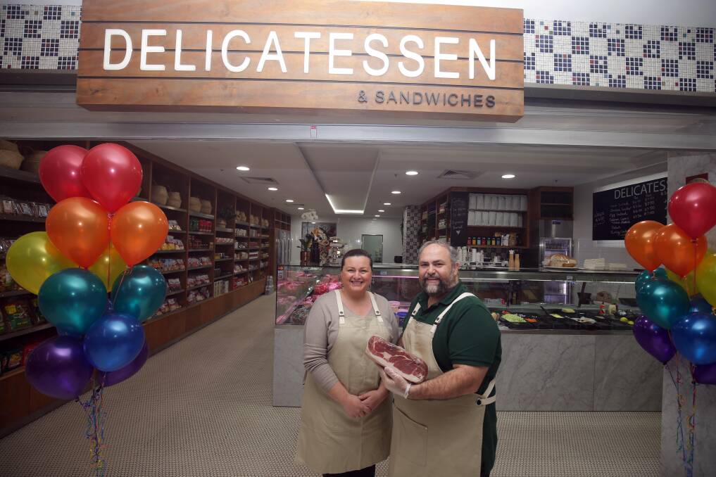 Welcome back: Denise and Chris Kouroupakis, the new owners of a deli at Kogarah Town Centre that has re-opened. Picture: Chris Lane