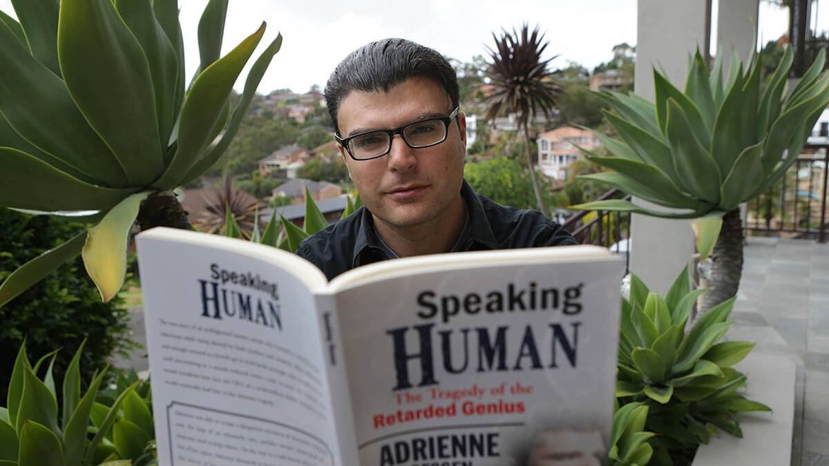 Life in words: Illawong's Gabriel Nakhl and the book Speaking Human, a true story of survival, determination and a mission to pursue understanding of humanity. Picture: John Veage