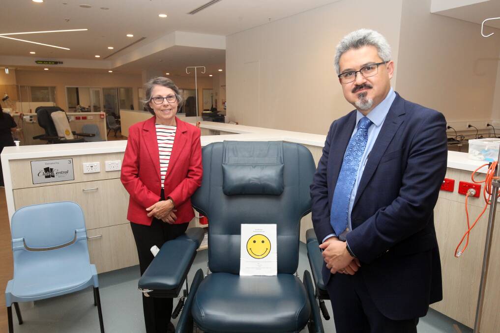 Nurturing treatment: Breast cancer survivor Robyn Townsend and Director of cancer services for the local health district, Associate Professor Winston Liauw. Picture: Chris Lane