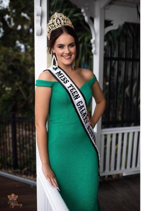 Taking the crown: Miss Teen Galaxy Australia's Tiana Meehan hopes to build her profile in charitable work. 
