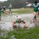 This football game was little more muddy than usual at Woolooware on the first day of winter. Picture supplied