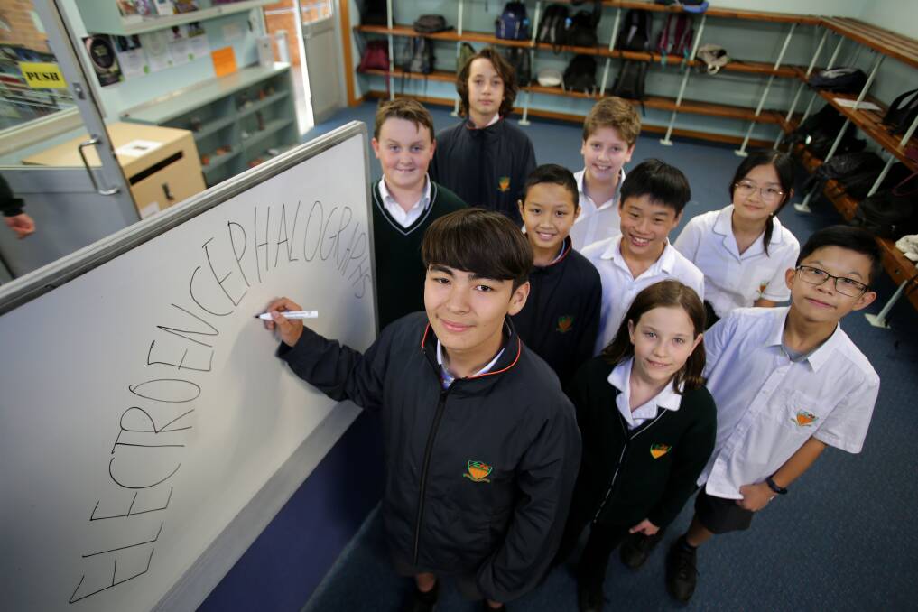Word games: Year 7 students from Caringbah High School recently performed well in a global literacy challenge ahead of NAPLAN on May 10. Picture: John Veage