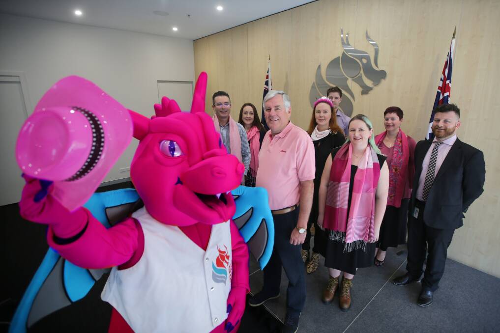 In the pink: Georges River Council is supporting the McGrath Foundation's Pink Up Your Town campaign for breast cancer during October. Picture: John Veage