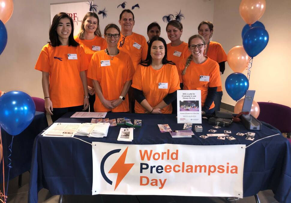 A research team from St George Hospital promotes pregnancy health on World Pre-eclampsia Day (May 22).