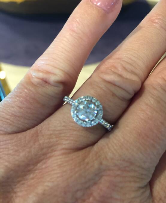 One of Baccio's customers, Dasha McGee, had put a deposit on this diamond ring. 