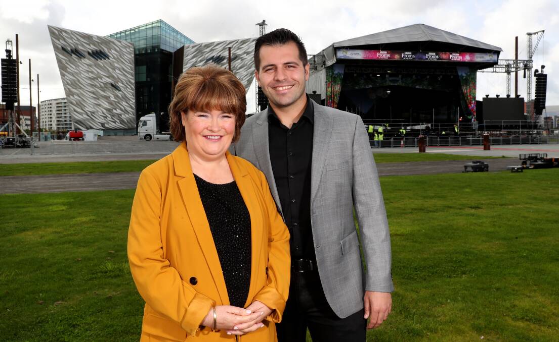 Recent duet: Mark Vincent and Susan Boyle in Belfast.