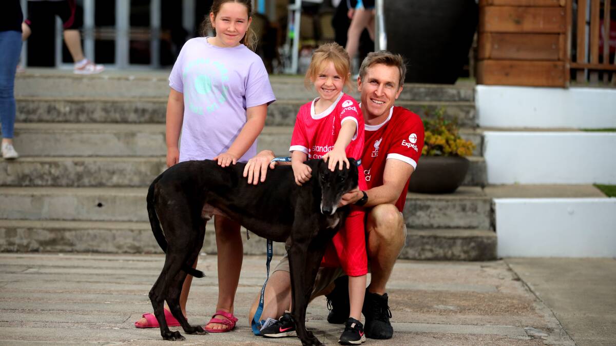 McManus family adopt Pete at Greyhounds As Pets' Adoption Day