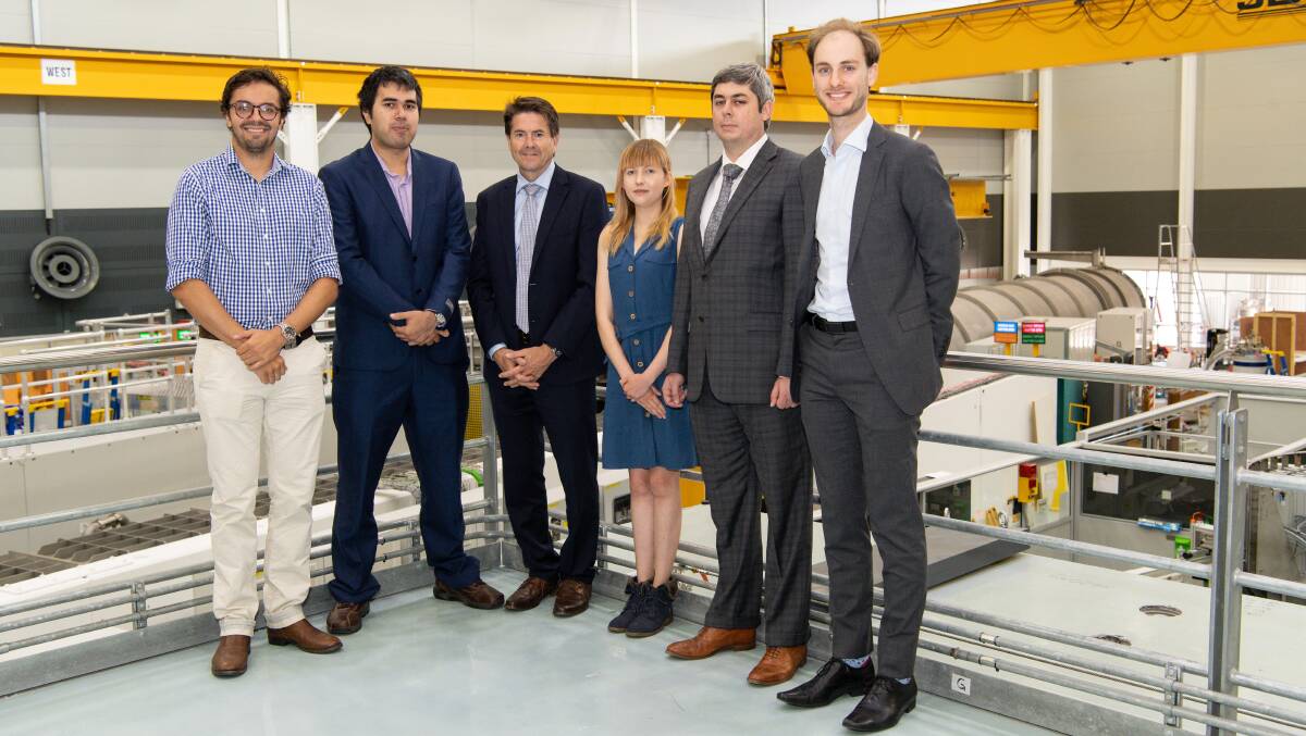 Bright minds: NSW Minister for Innovation Kevin Anderson (third from left) with some of ANSTO's Industry Foundations Scholarship winners. Picture: Supplied