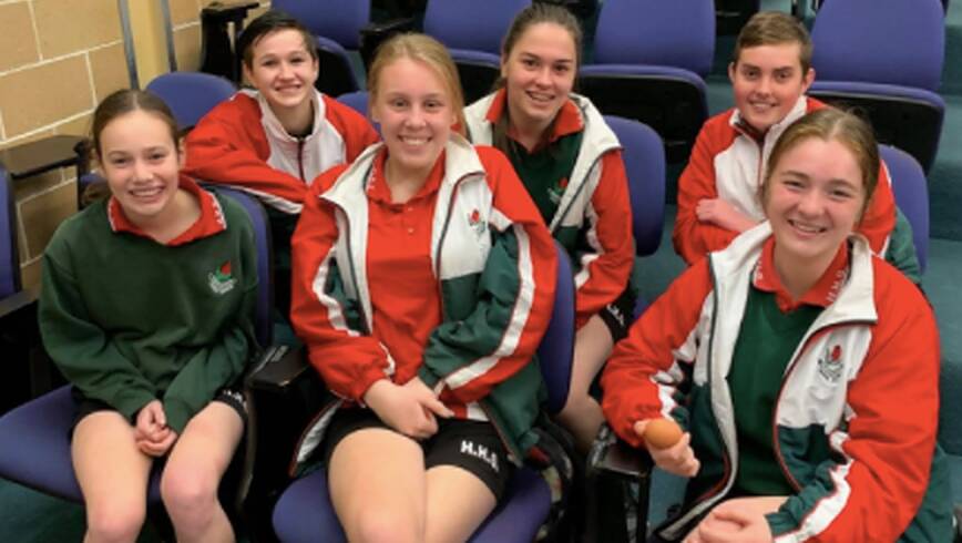 Problem solvers: A team from Heathcote High School took out third place in the ANSTO National Science Week Hackathon. Picture: Facebook/Heathcote High School