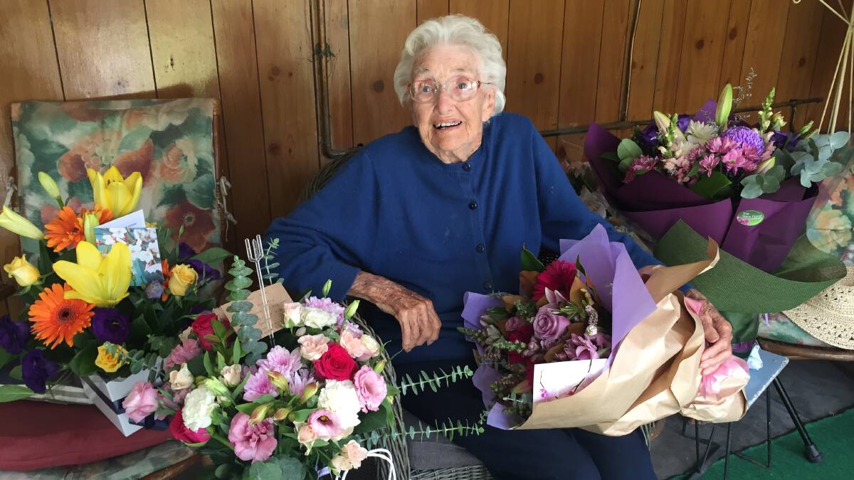 Happy life: Mary McPherson, of Narwee, celebrated her 100th birthday recently. Pictures: Supplied