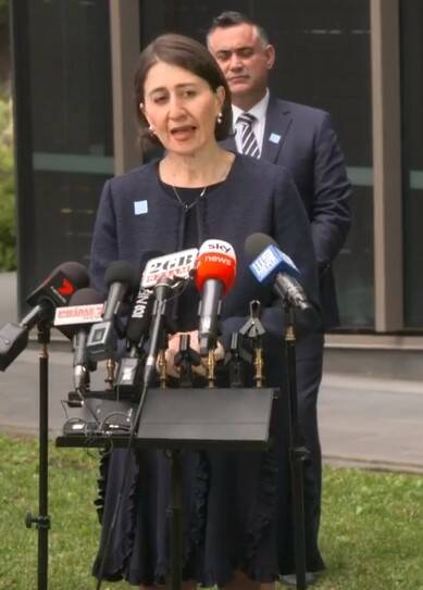 Roster system: NSW Premier Gladys Berejiklian at a press conference today has outlined a return to face-to-face teaching in NSW public schools next term. 