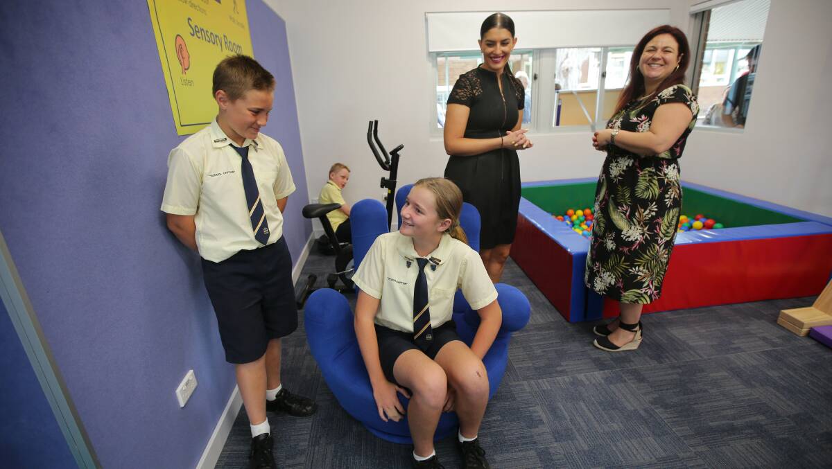 Bright future: State MP for Miranda Eleni Petinos officially opened the new sensory learning area for children with special needs at Kirrawee Public School. Pictures: John Veage