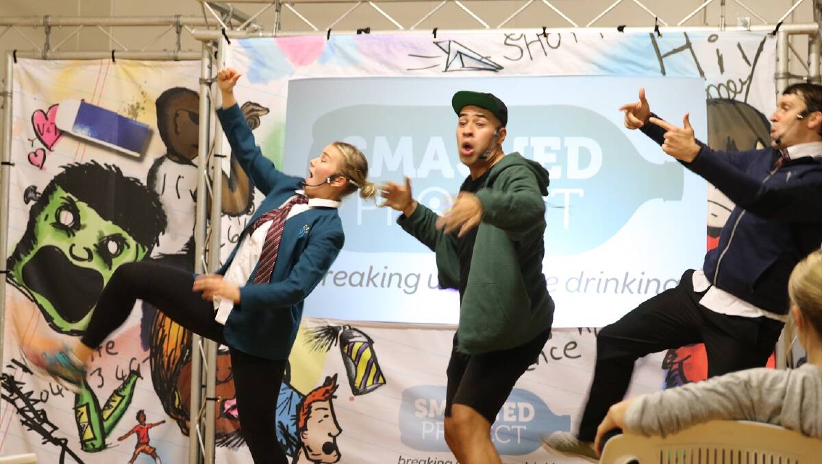 Don't get smashed: Actors perform at high schools across Australia. Picture: Supplied