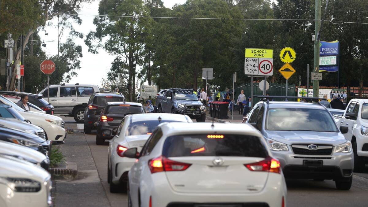Traffic woes: The streets around St Patrick's at Sutherland. Picture: John Veage