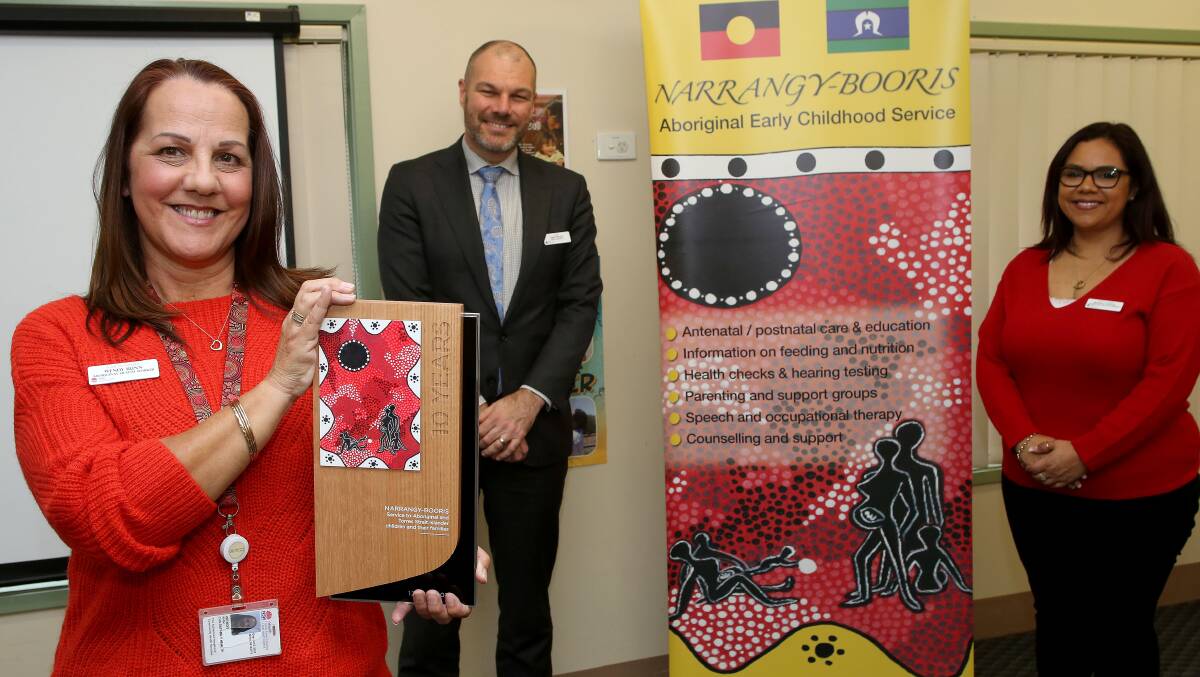Best start: Aboriginal health workers Wendy Bunn (left) and Melissa Cawley (right) with SESLHD chief executive Tobi Wilson. Picture: Supplied