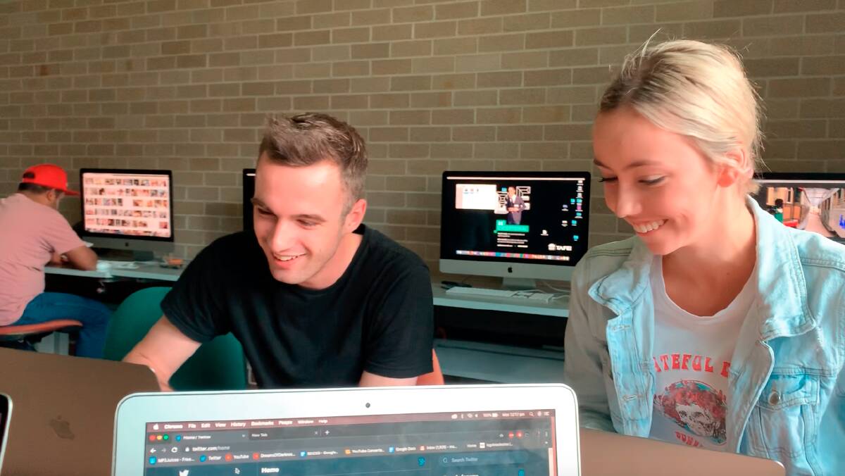 In production: Screen and Media students from Loftus TAFE filmed and edited the music video. 