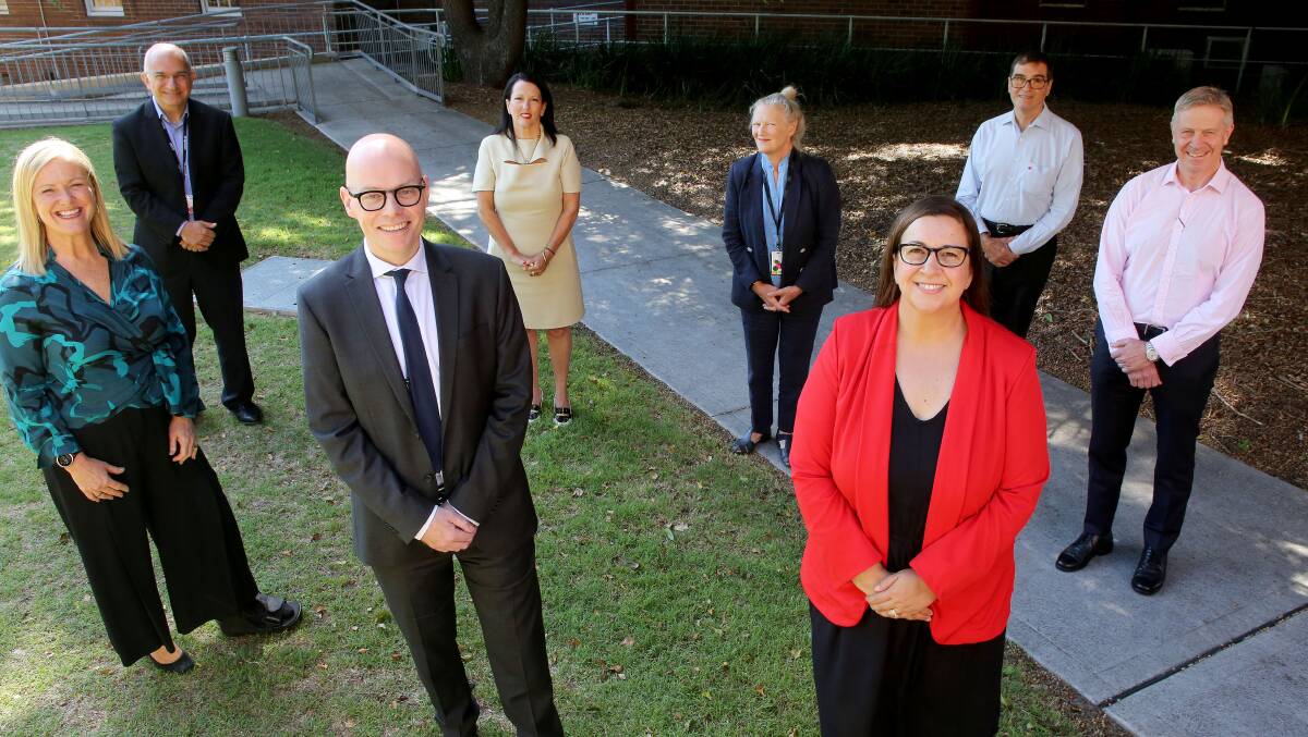 New home: (Front row from left) SSMRF chairwoman Cathy Yuncken, St George Hospital general manager Paul Darcy and the foundation's chief executive Leanne Dib with the foundation's directors. Picture: Supplied. 
