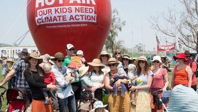 Child's play: Australian Parents for Climate Action at a previous event in Canberra. Picture: Supplied