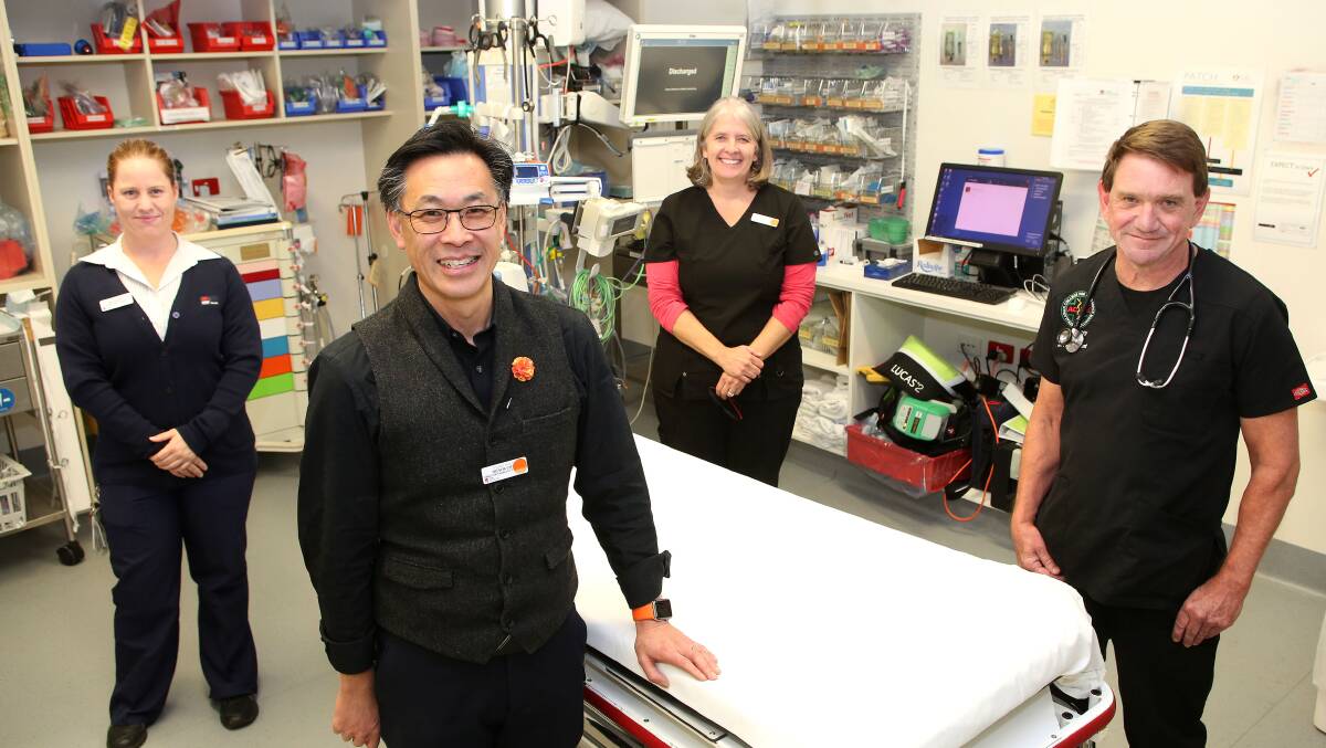 Community effort: Emergency department staff including Meaghan Curran, Dr Trevor Chan, Dr Carla Morgan and Dr Peter Grant. Picture: Supplied
