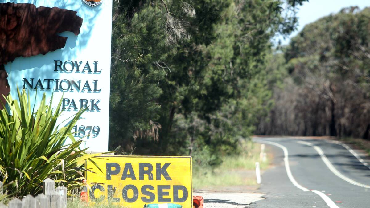 Catastrophic risk: The Royal National Park was closed today as a proactive approach to lessen the chance of a bushfire. Picture: Chris Lane