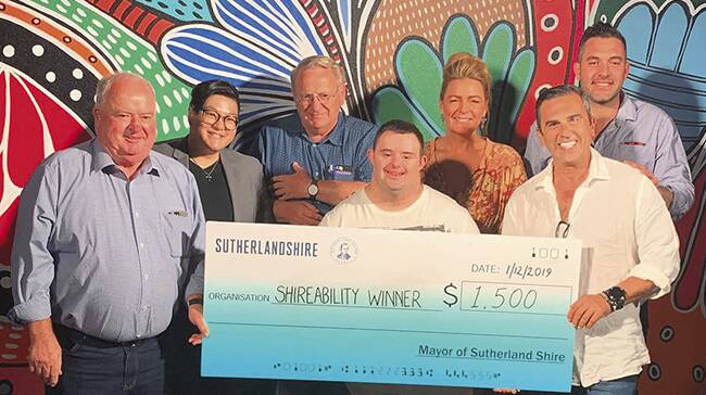 Winners are grinners: Last year's winners with Sutherland Shire mayor Carmelo Pesce. Picture: Supplied 