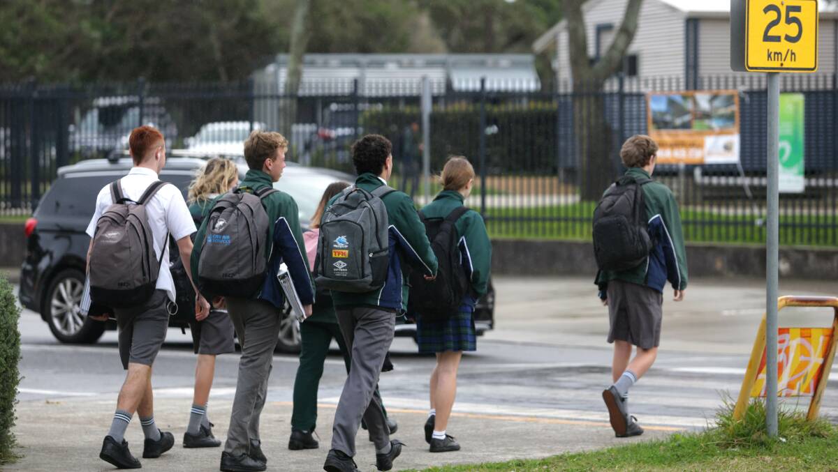 Back to school: Full-time face-to-face teaching resumed for public school students today. Picture: John Veage 