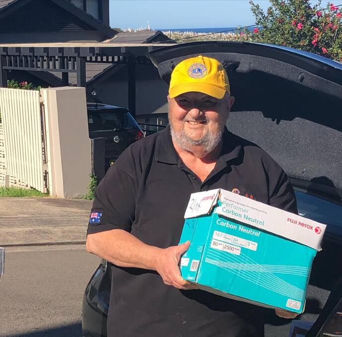 Community service: Lugarno Lions Club member Elvio Munzone has continued to serve the community during the coronavirus pandemic. Picture: Supplied