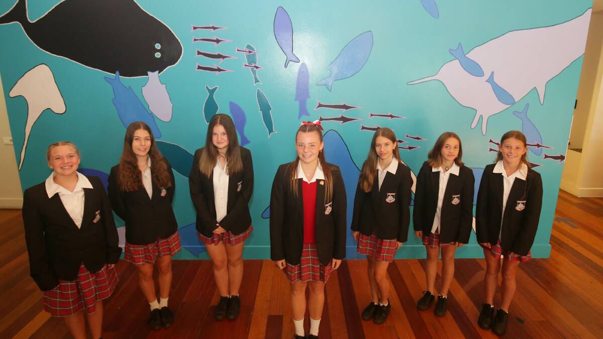 Dream time: A new mural at Hazelhurst Arts Centre was painted by students from Endeavour Sports High School at Caringbah. Pictures: Chris Lane