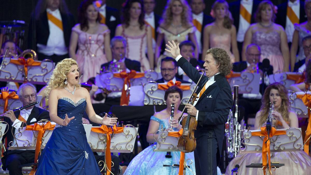 Stellar soprano: Mirusia, seen here performing with Andre Rieu, will bring her unique voice to Hurstville