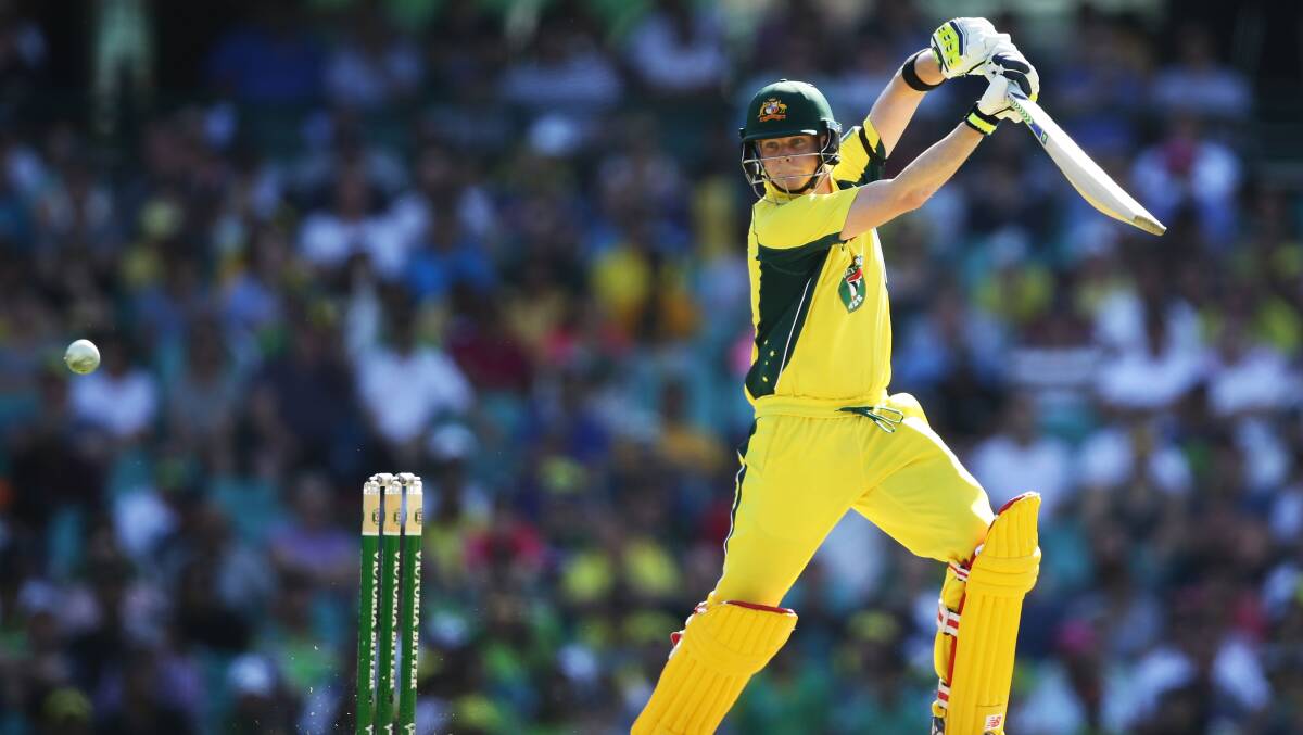 Steve Smith batting for Australia against Pakistan in Sydney on Sunday. Picture: Matt King/Getty Images