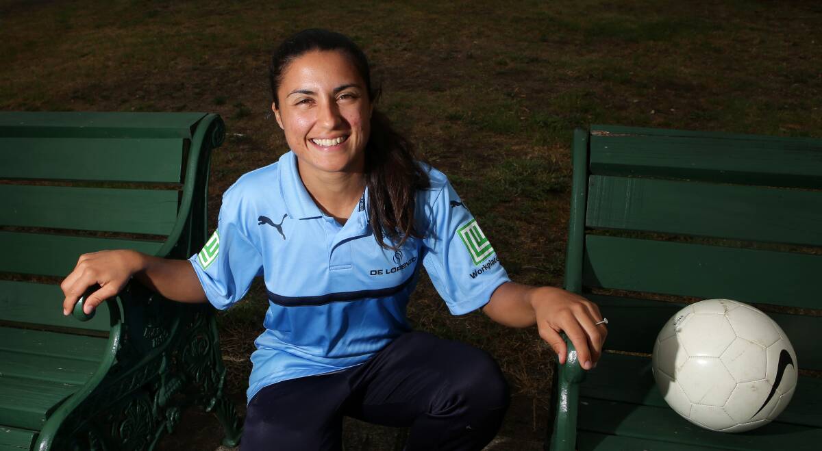 True sky blue: Sydney FC captain and St George junior Teresa Polias wants to lead her club to the W-League title. Picture: John Veage