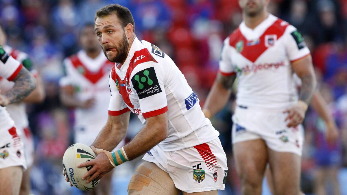 Hanging up the boots: Dragons winger Jason Nightingale has announced he will retire at the end of the season. Picture: AAP Image/Darren Pateman.