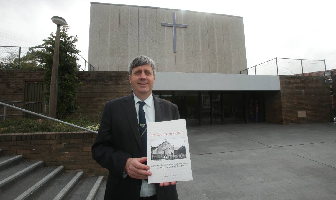 Winning entry: Damian Gleeson has won the Ron Rathbone Local History Prize for his book on St Joseph's Church in Rockdale. Picture: Chris Lane